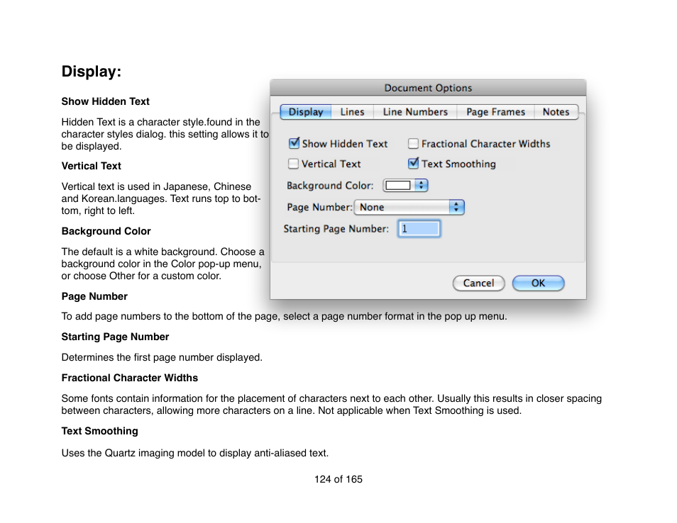 Display | Mariner Software Mariner Write for Mac User Manual | Page 124 / 165