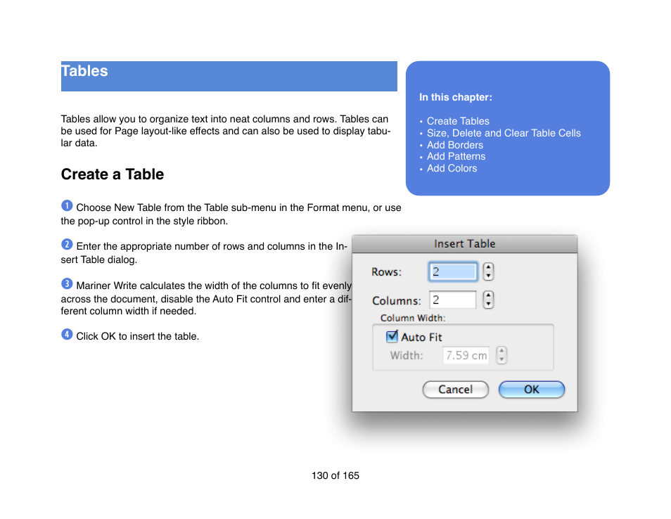 Mariner Software Mariner Write for Mac User Manual | Page 130 / 165