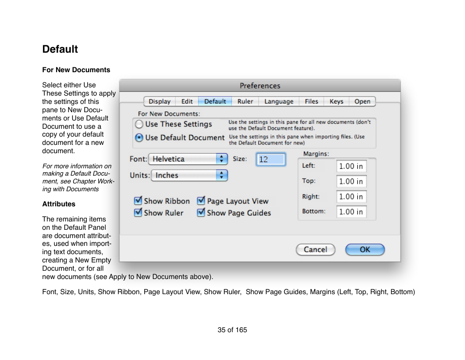 Default | Mariner Software Mariner Write for Mac User Manual | Page 35 / 165