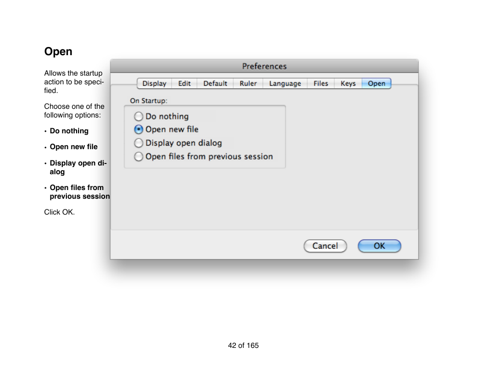 Open | Mariner Software Mariner Write for Mac User Manual | Page 42 / 165