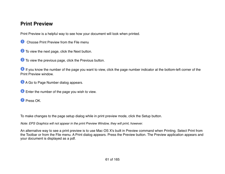 Print preview | Mariner Software Mariner Write for Mac User Manual | Page 61 / 165