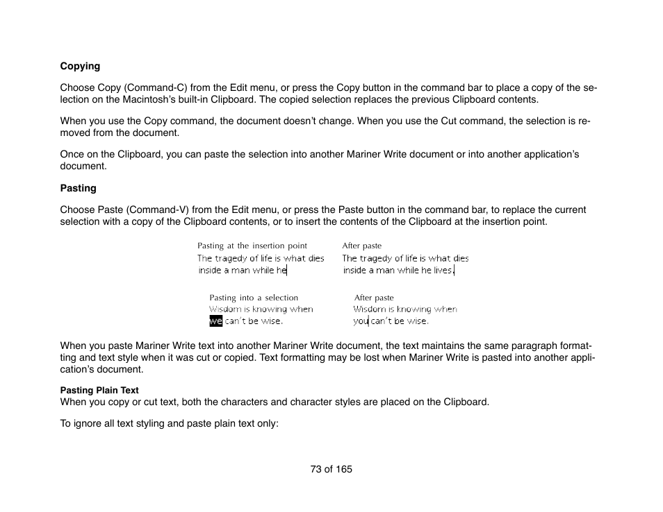 Mariner Software Mariner Write for Mac User Manual | Page 73 / 165