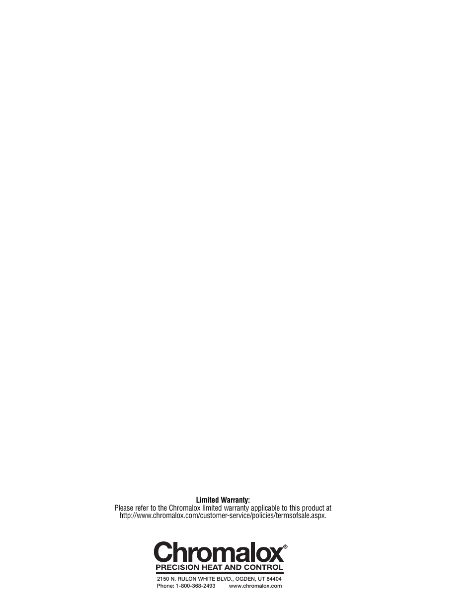 Chromalox UB-502D User Manual | Page 6 / 6