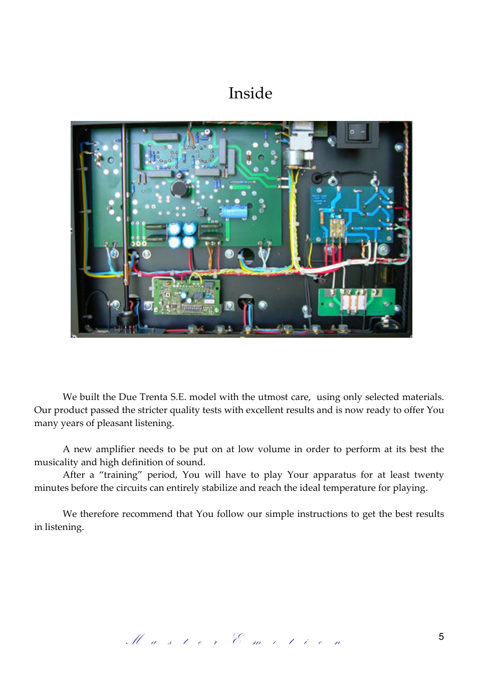 Inside | Mastersound Due Trenta S.E. User Manual | Page 5 / 12