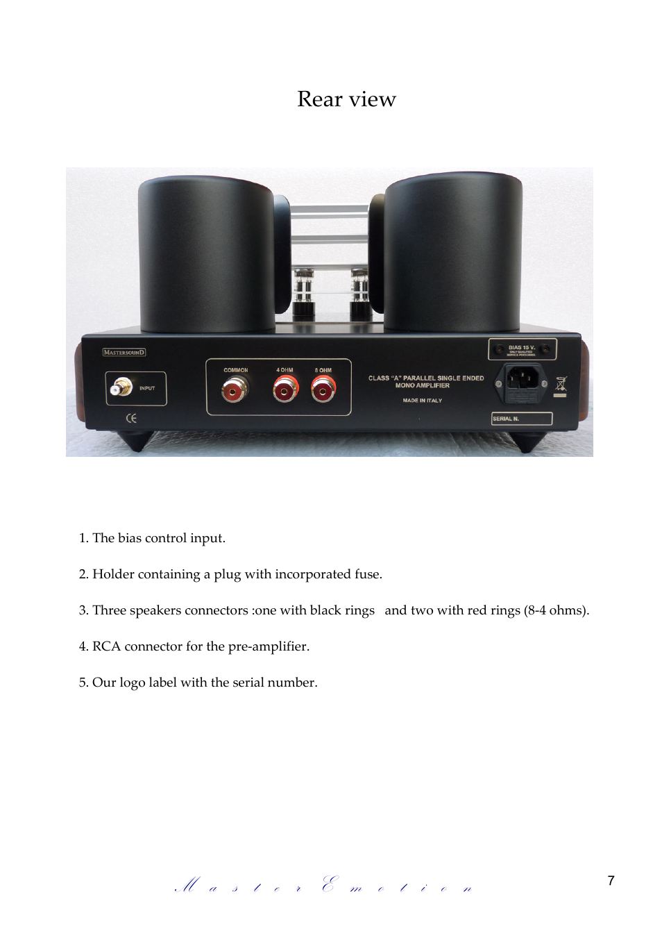 Mastersound Monoblock 300 B Plus User Manual | Page 7 / 12