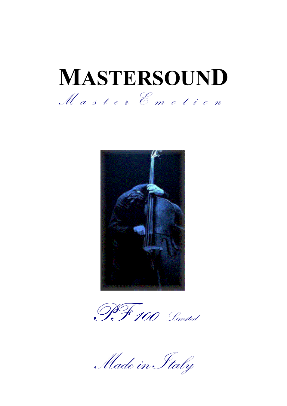 Mastersound PF 100 Limited User Manual | 12 pages