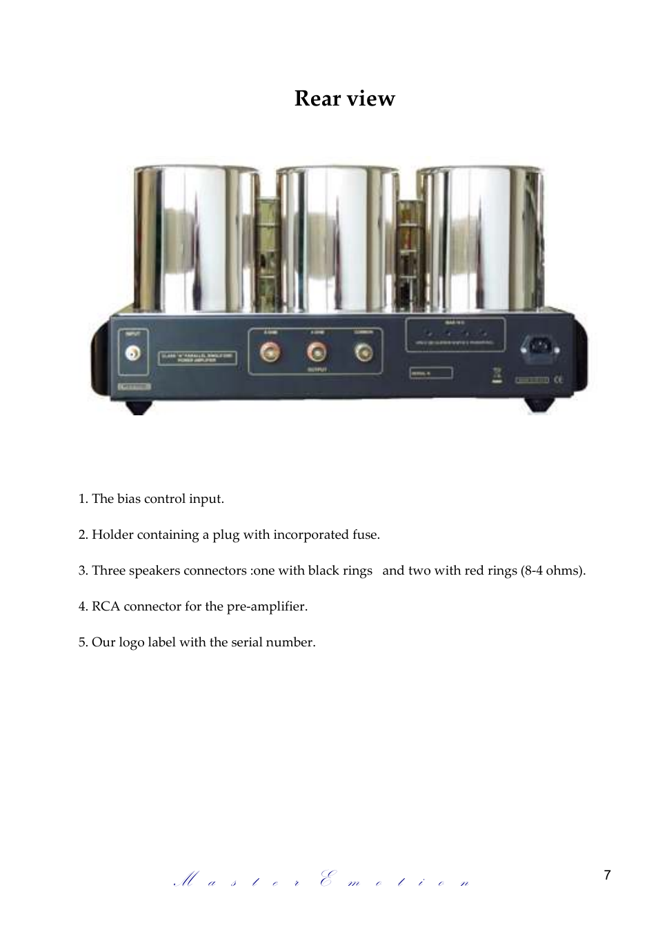 Mastersound PF 100 Limited User Manual | Page 7 / 12