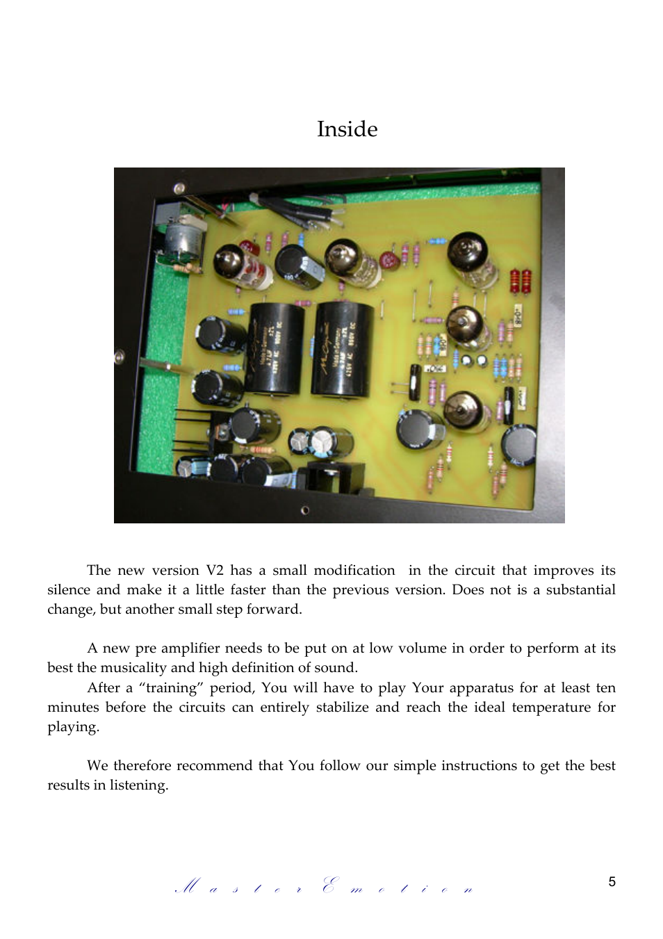 Inside | Mastersound PH L5 User Manual | Page 5 / 10