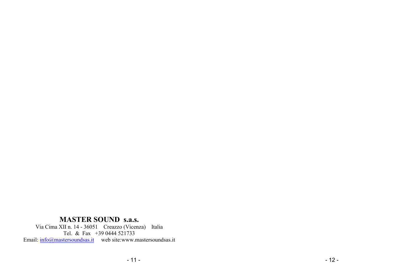 Master sound s.a.s | Mastersound Compact 300 B User Manual | Page 6 / 7