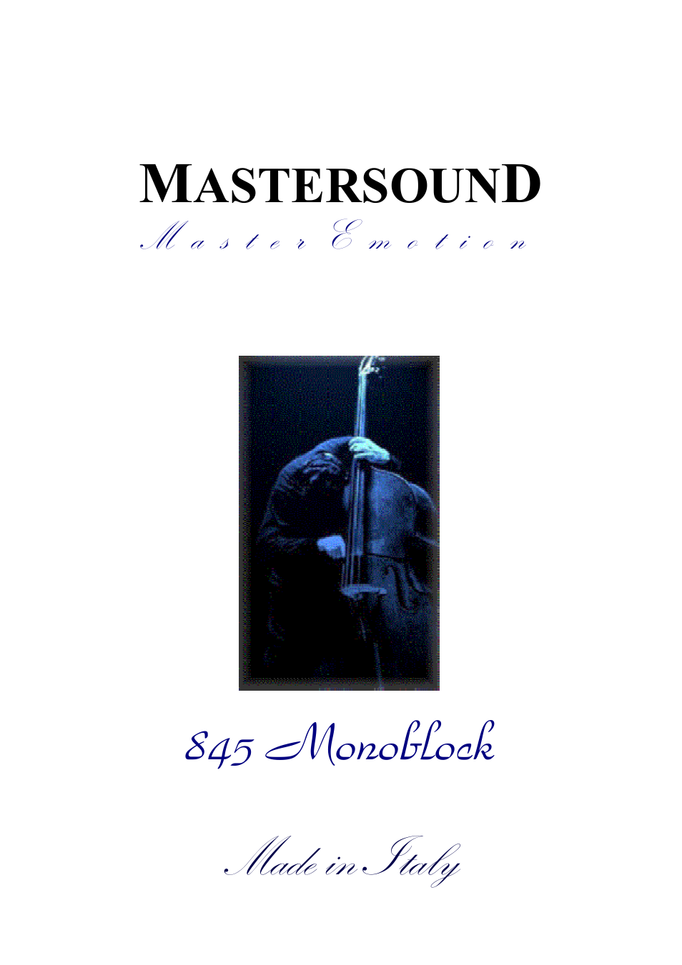 Mastersound Monoblock 845 User Manual | 12 pages