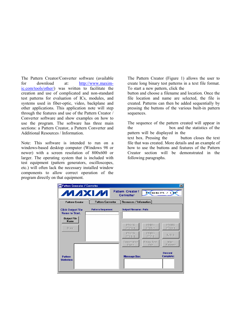 Pattern creator/converter software user manual, 1 introduction, 2 pattern creator | Maxim Integrated HFAN-09.5.0: Pattern Creator/Converter Software User Manual | Page 2 / 8