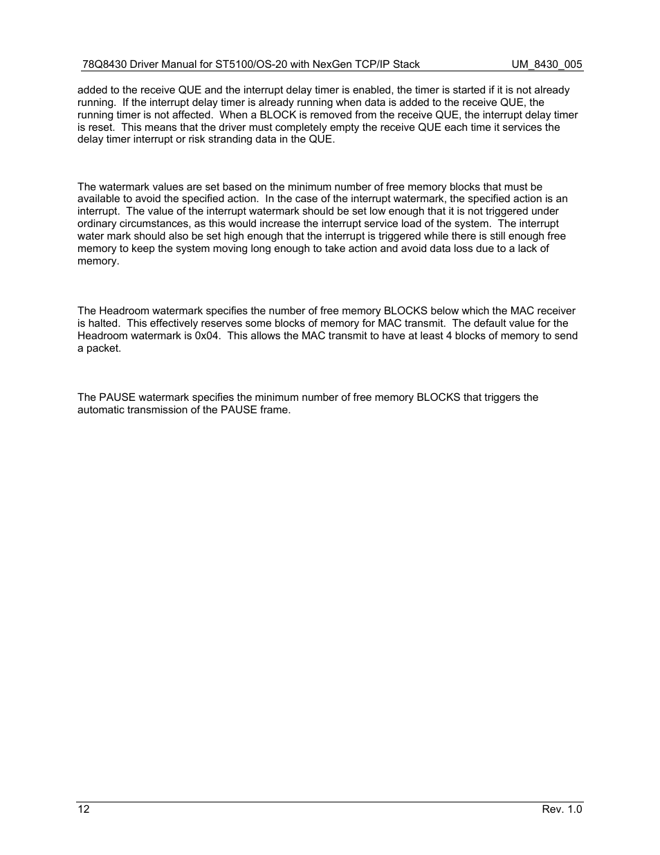 Maxim Integrated 78Q8430 ST 5100/OS-20 with NexGen TCP/IP Stack User Manual | Page 12 / 28