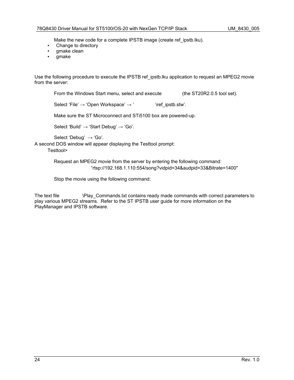 3 run the sti5100 ipstb example, Run the sti5100 ipstb example | Maxim Integrated 78Q8430 ST 5100/OS-20 with NexGen TCP/IP Stack User Manual | Page 24 / 28
