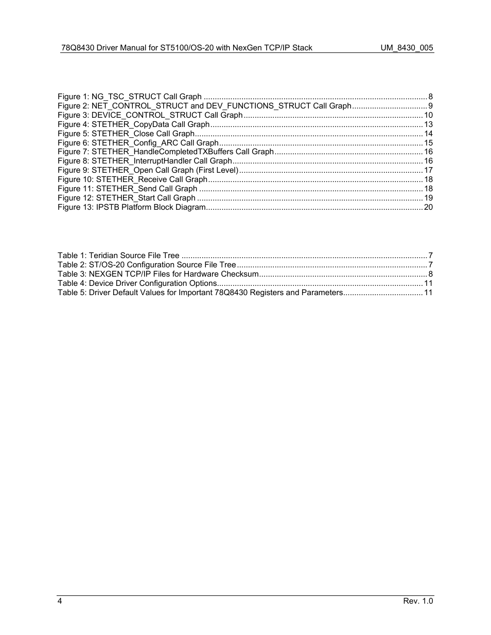 Maxim Integrated 78Q8430 ST 5100/OS-20 with NexGen TCP/IP Stack User Manual | Page 4 / 28