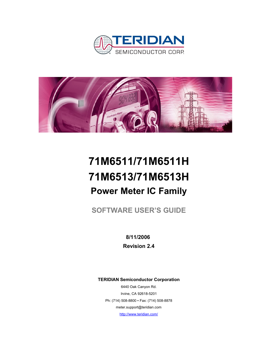 Maxim Integrated 71M6513H Power Meter IC Family Software User Manual | 137 pages