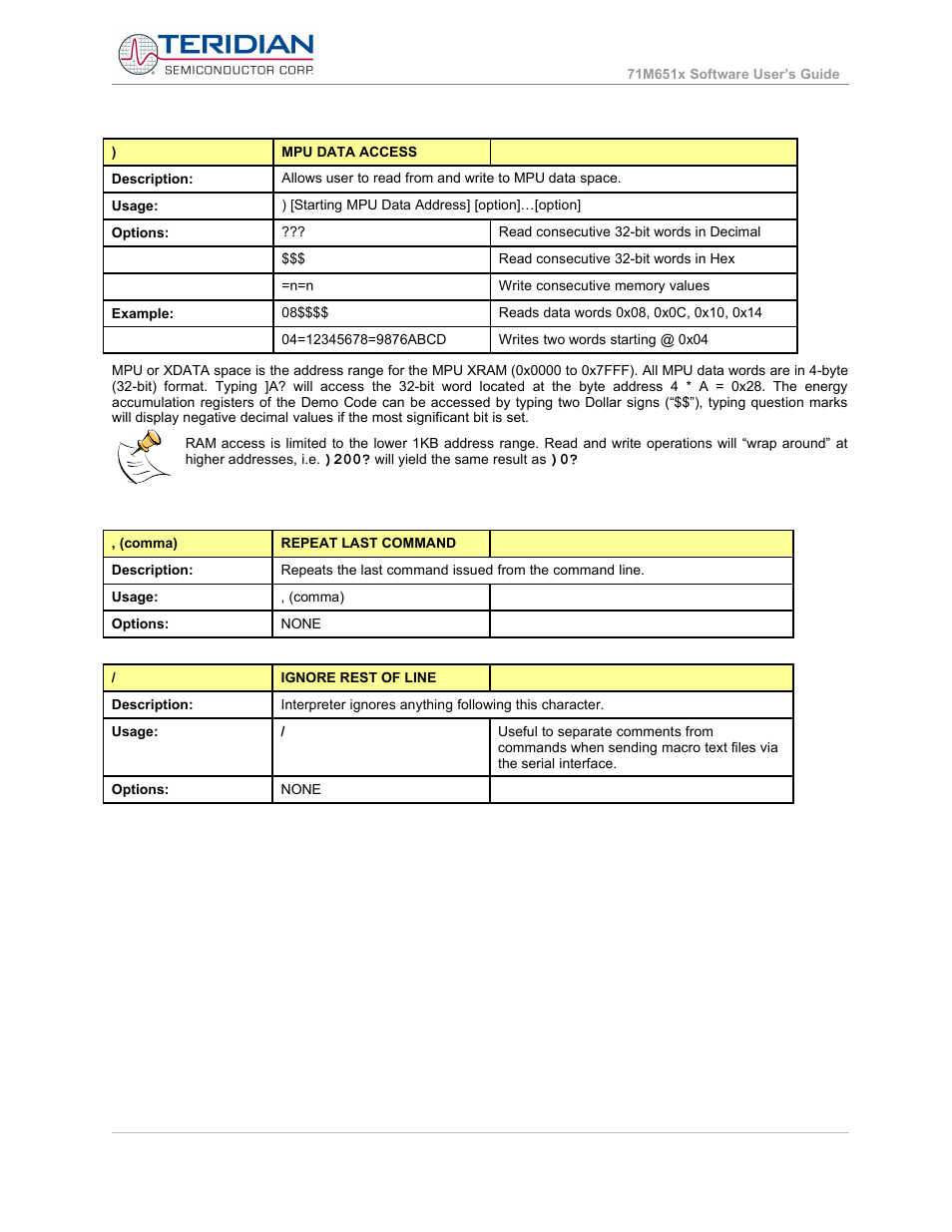Maxim Integrated 71M6513H Power Meter IC Family Software User Manual | Page 22 / 137