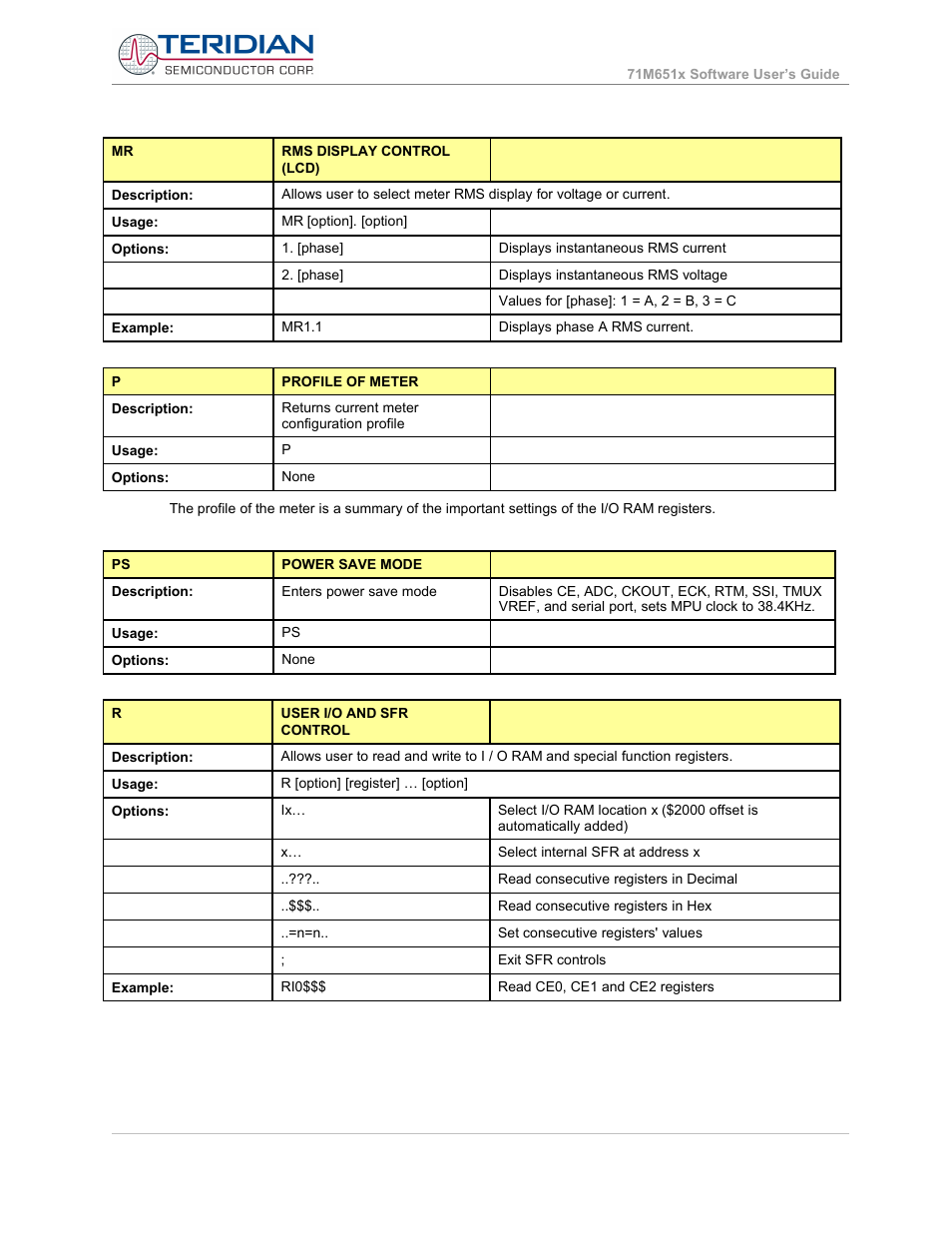 Maxim Integrated 71M6513H Power Meter IC Family Software User Manual | Page 26 / 137