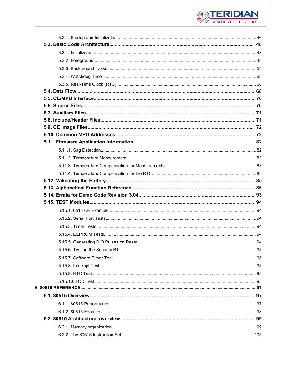 Maxim Integrated 71M6513H Power Meter IC Family Software User Manual | Page 5 / 137