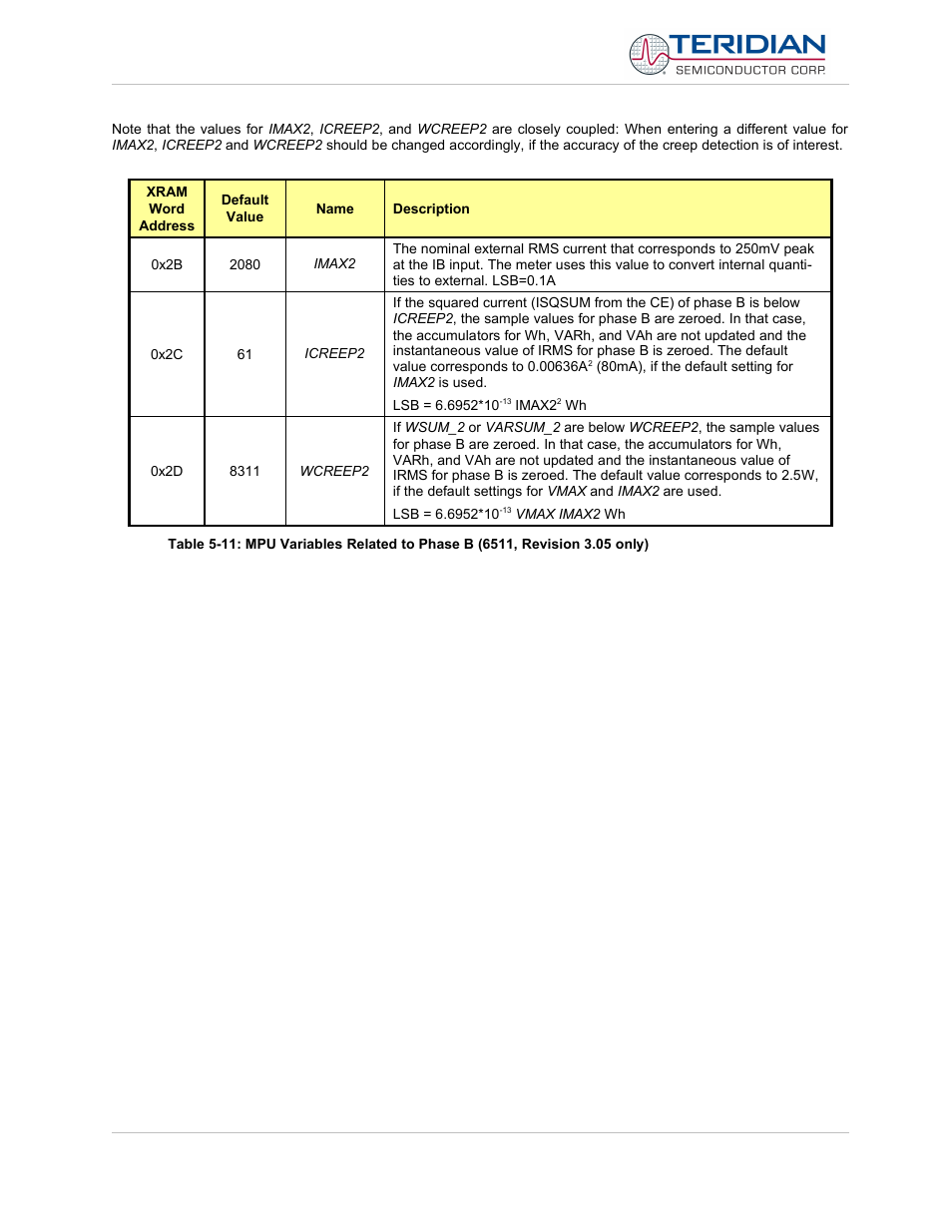 Maxim Integrated 71M6513H Power Meter IC Family Software User Manual | Page 79 / 137