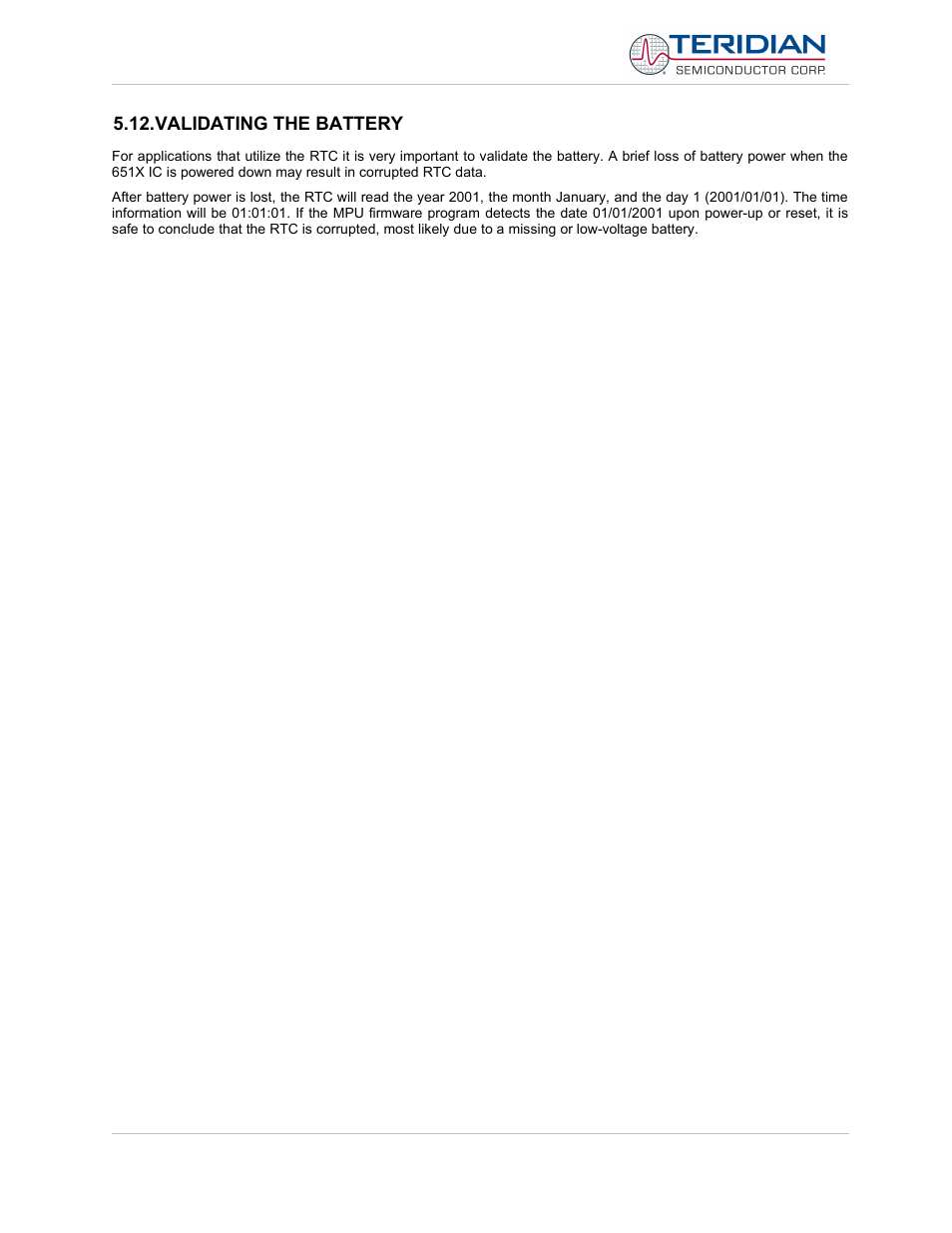 Validating the battery | Maxim Integrated 71M6513H Power Meter IC Family Software User Manual | Page 83 / 137