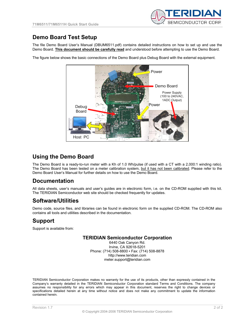 Demo board test setup, Using the demo board, Documentation | Software/utilities, Support | Maxim Integrated 71M6511H 4-Layer Demo Board User Manual | Page 2 / 2