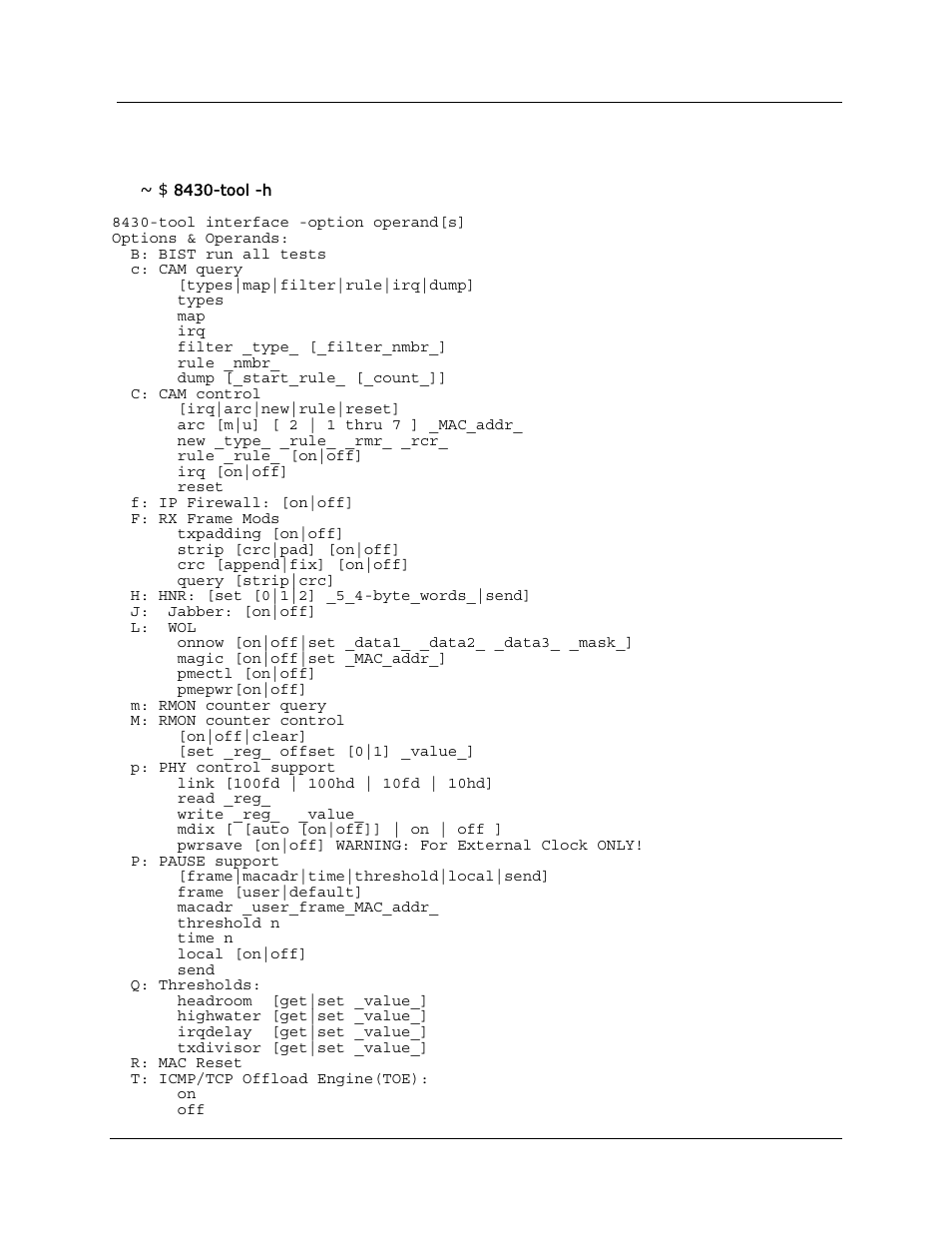 1 8430-tool command summary, 8430-tool command summary | Maxim Integrated 78Q8430 Linux Driver ARM Platform User Manual | Page 6 / 22