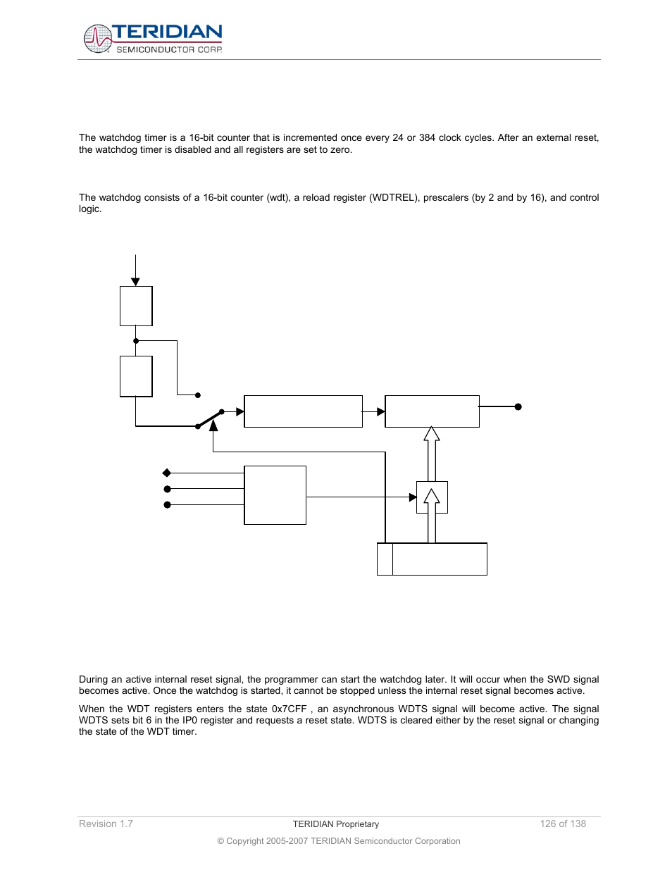 4 software watchdog timer, Software watchdog timer structure, 1 wd timer start procedure | Software watchdog timer, Wd timer start procedure | Maxim Integrated 71M6521BE Energy Meter IC Family Software User Manual | Page 126 / 138