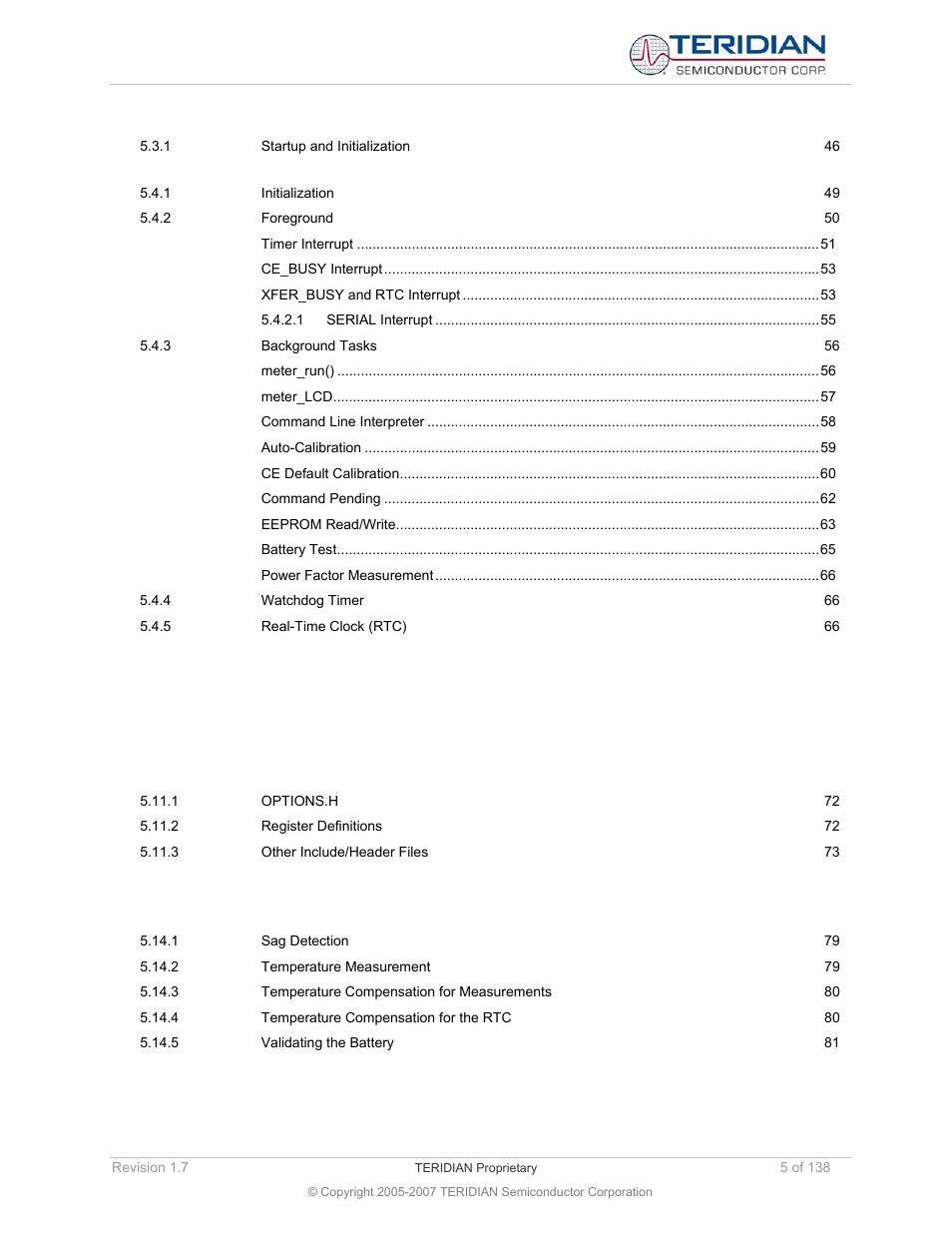 Maxim Integrated 71M6521BE Energy Meter IC Family Software User Manual | Page 5 / 138