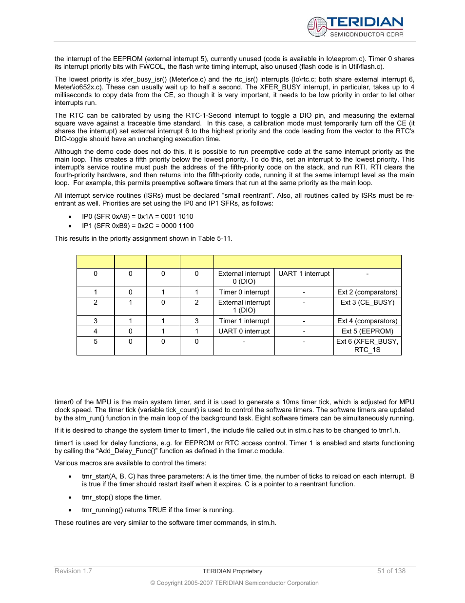 Timer interrupt | Maxim Integrated 71M6521BE Energy Meter IC Family Software User Manual | Page 51 / 138