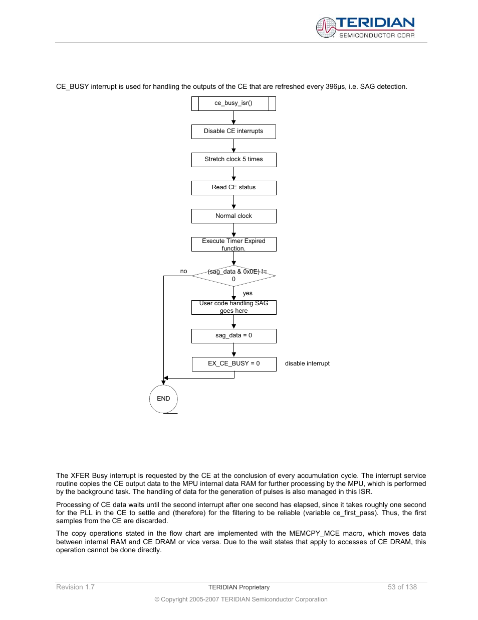 Ce_busy interrupt, Xfer_busy and rtc interrupt | Maxim Integrated 71M6521BE Energy Meter IC Family Software User Manual | Page 53 / 138