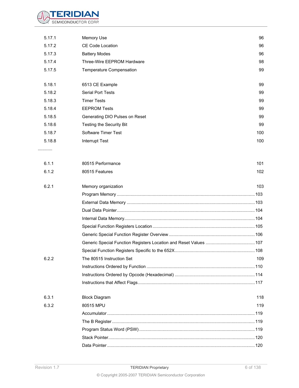 Maxim Integrated 71M6521BE Energy Meter IC Family Software User Manual | Page 6 / 138