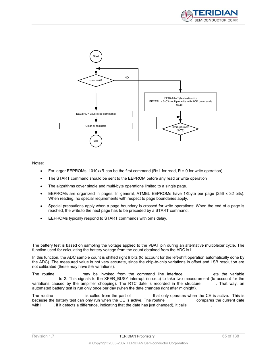 Battery test | Maxim Integrated 71M6521BE Energy Meter IC Family Software User Manual | Page 65 / 138