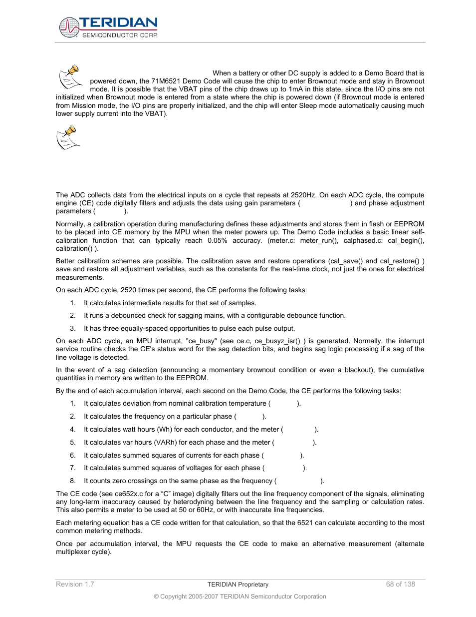 6 data flow, Data flow | Maxim Integrated 71M6521BE Energy Meter IC Family Software User Manual | Page 68 / 138