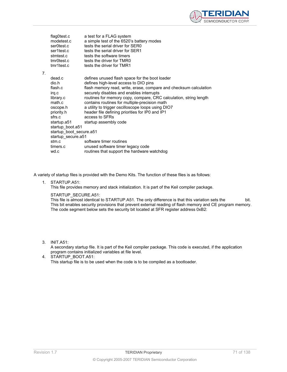 10 auxiliary files, Auxiliary files | Maxim Integrated 71M6521BE Energy Meter IC Family Software User Manual | Page 71 / 138
