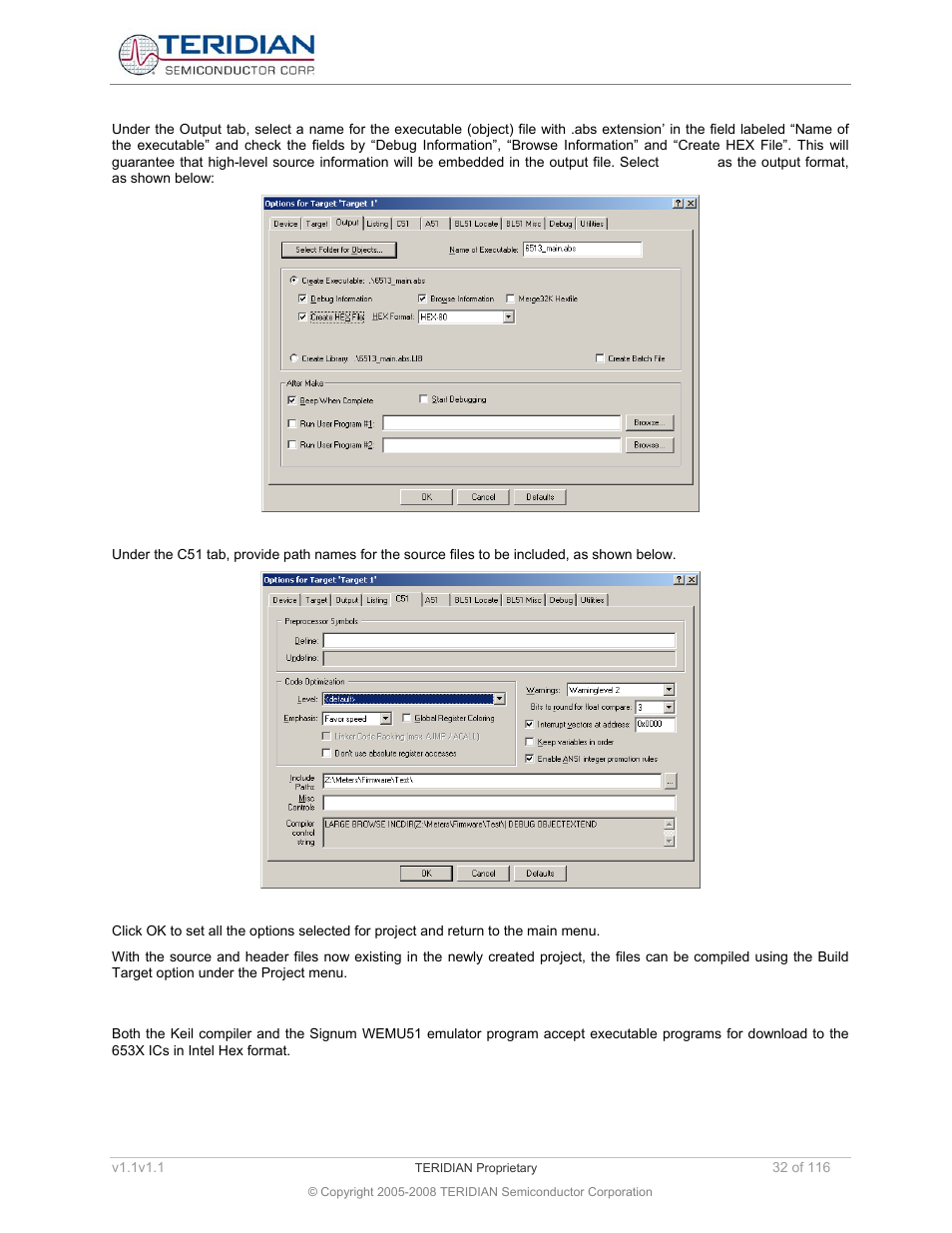 8 output file format, Output file format | Maxim Integrated 71M6534 Energy Meter IC Family Software User Manual | Page 32 / 116