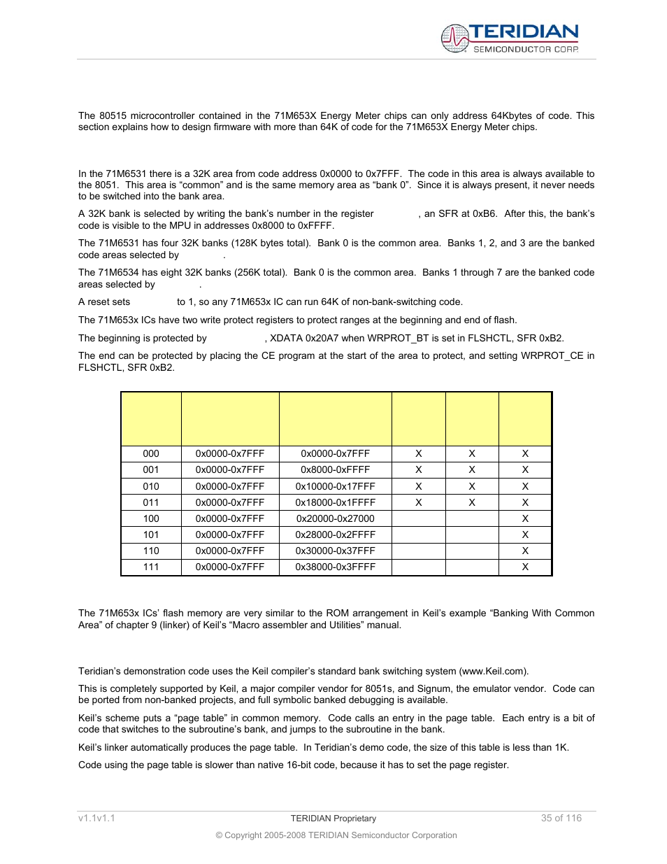 9 writing bank-switched code, 1 hardware overview, 2 software overview | Writing bank-switched code, Hardware overview, Software overview | Maxim Integrated 71M6534 Energy Meter IC Family Software User Manual | Page 35 / 116