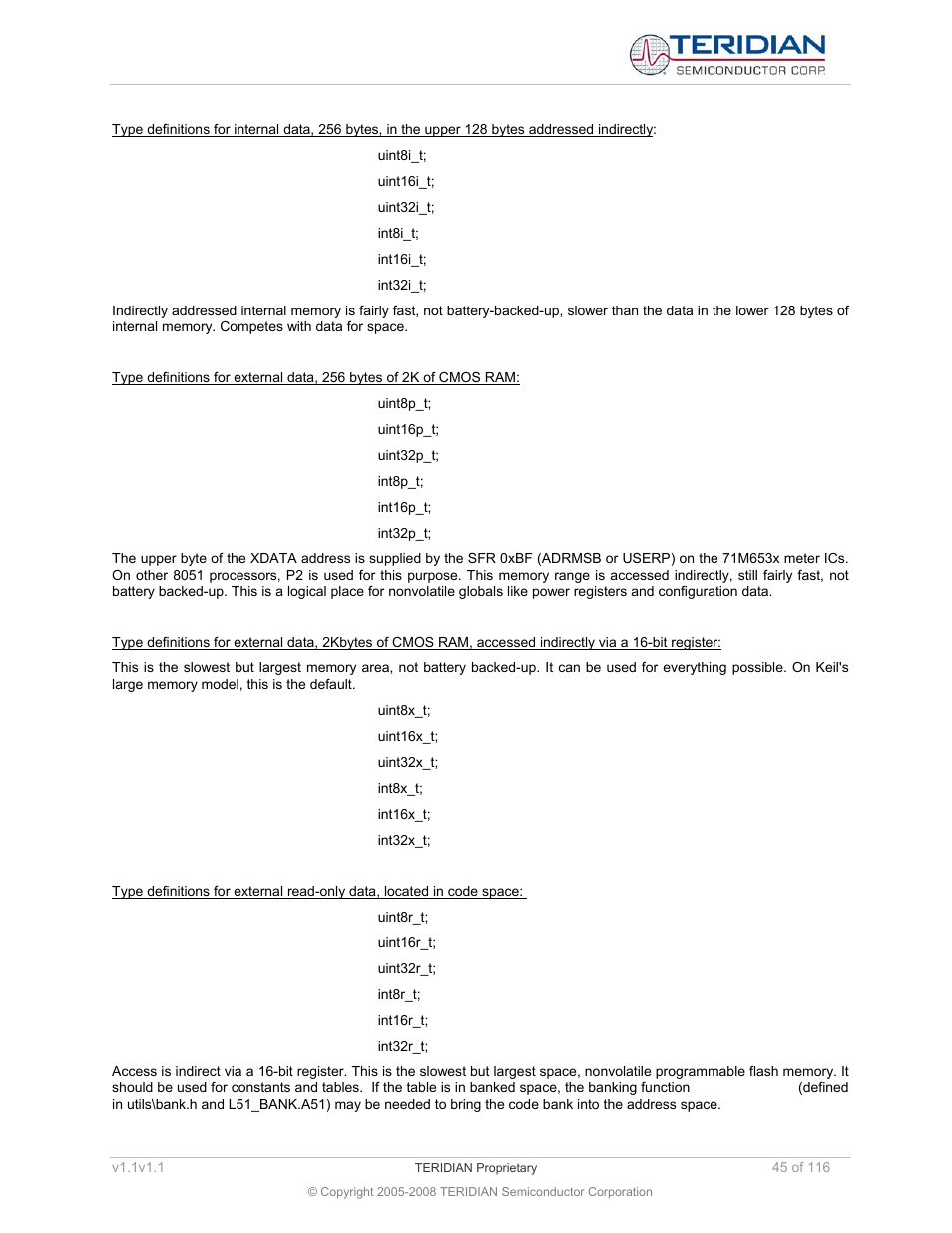 Maxim Integrated 71M6534 Energy Meter IC Family Software User Manual | Page 45 / 116