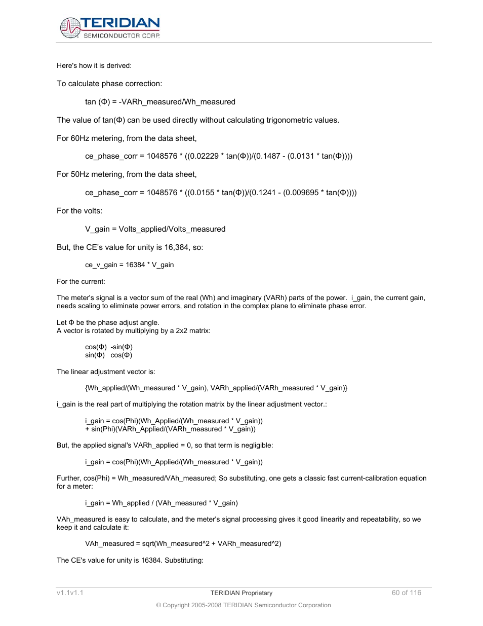 Maxim Integrated 71M6534 Energy Meter IC Family Software User Manual | Page 60 / 116