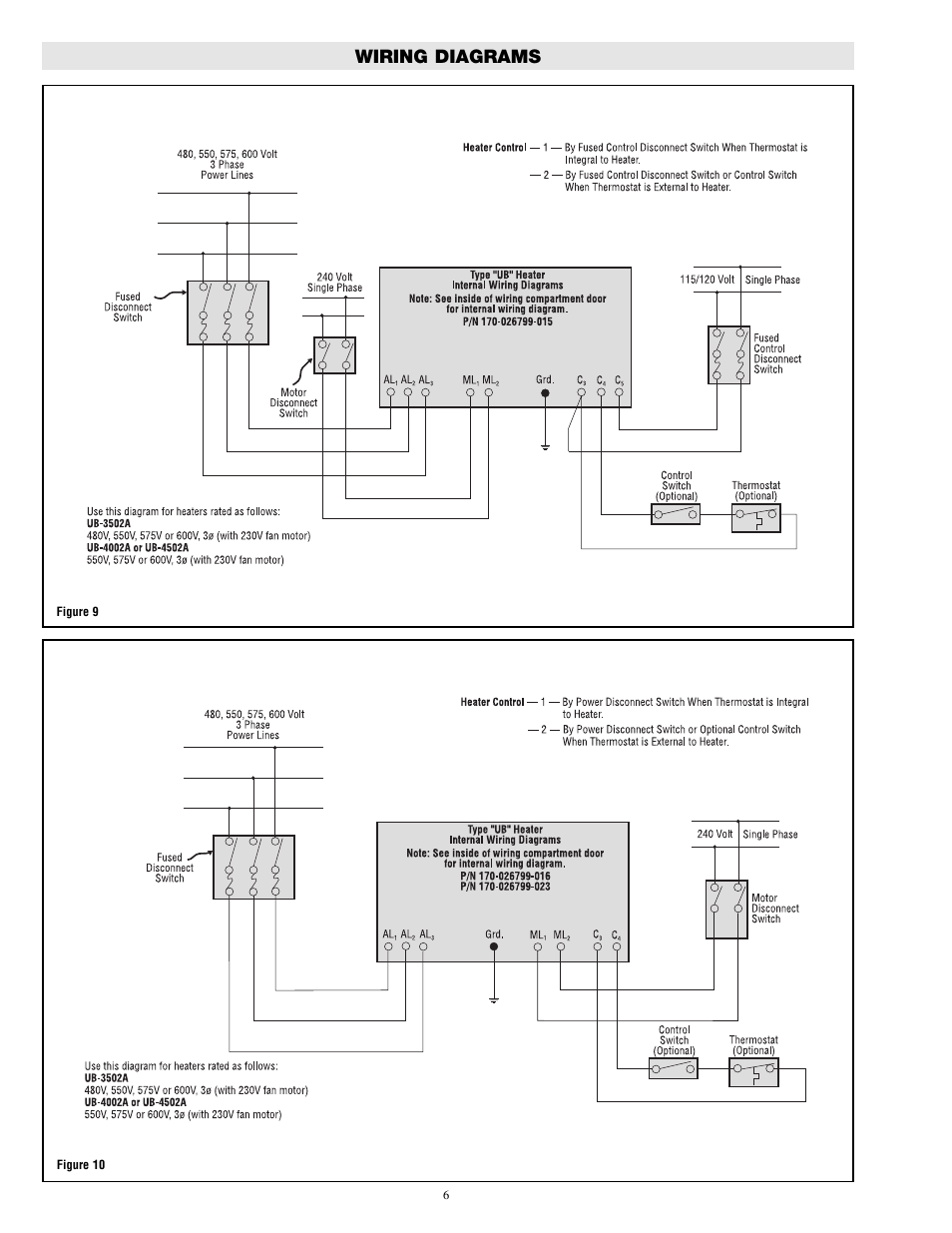 Wiring diagrams | Chromalox UB-4002A User Manual | Page 6 / 12