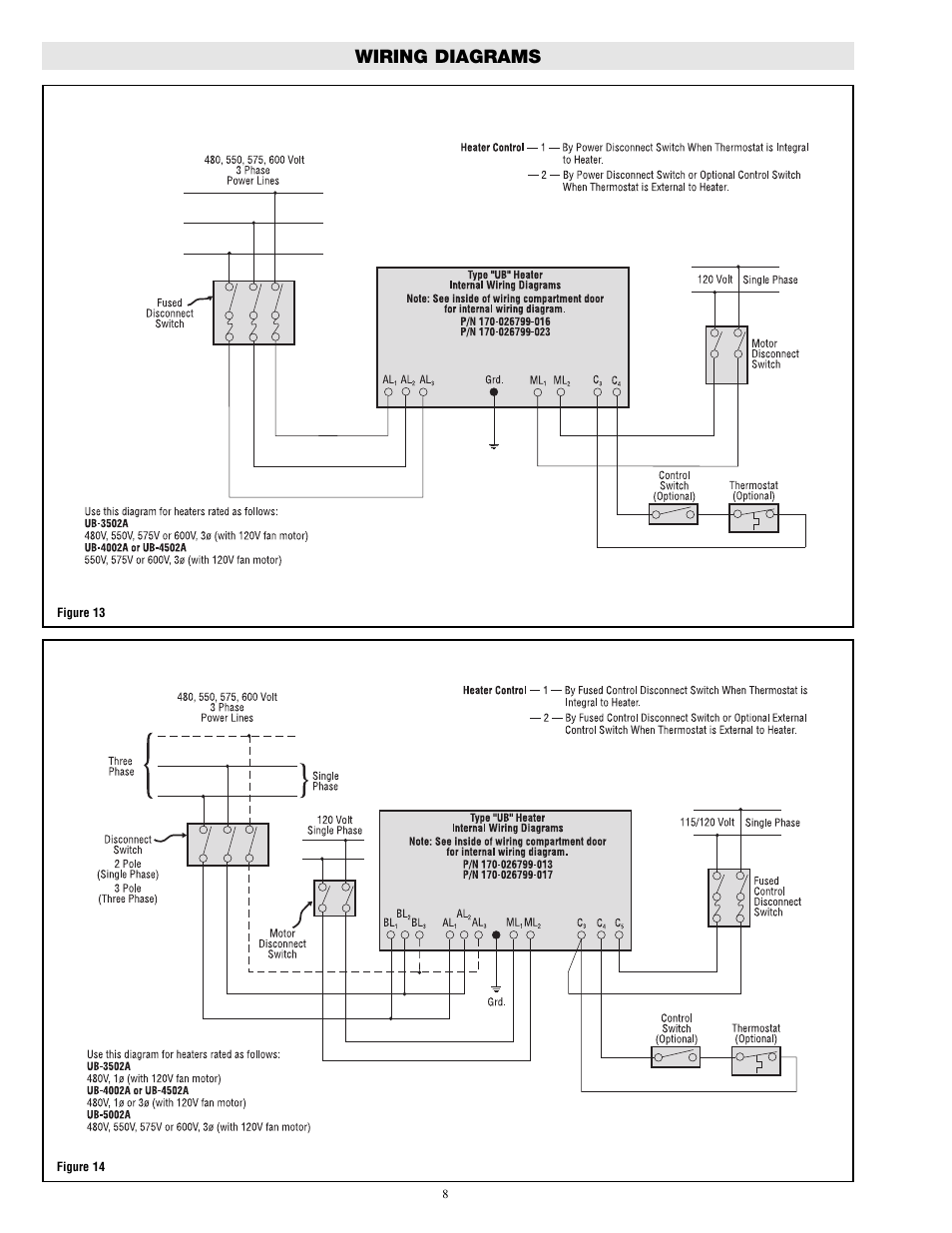 Wiring diagrams | Chromalox UB-4002A User Manual | Page 8 / 12
