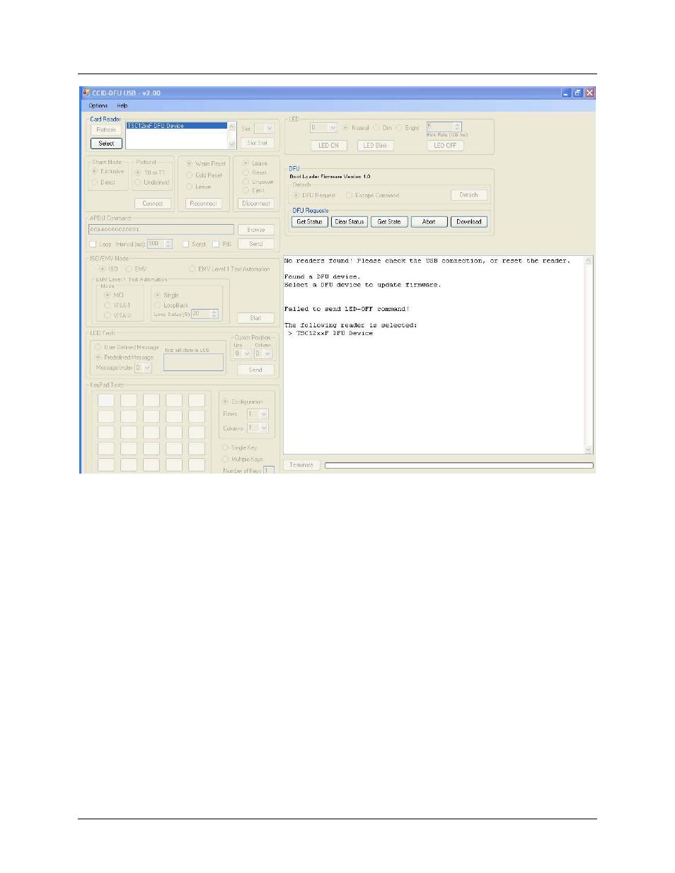 Dfu requests sub-frame | Maxim Integrated 73S12xxF USB-CCID Host GUI User Manual | Page 15 / 22