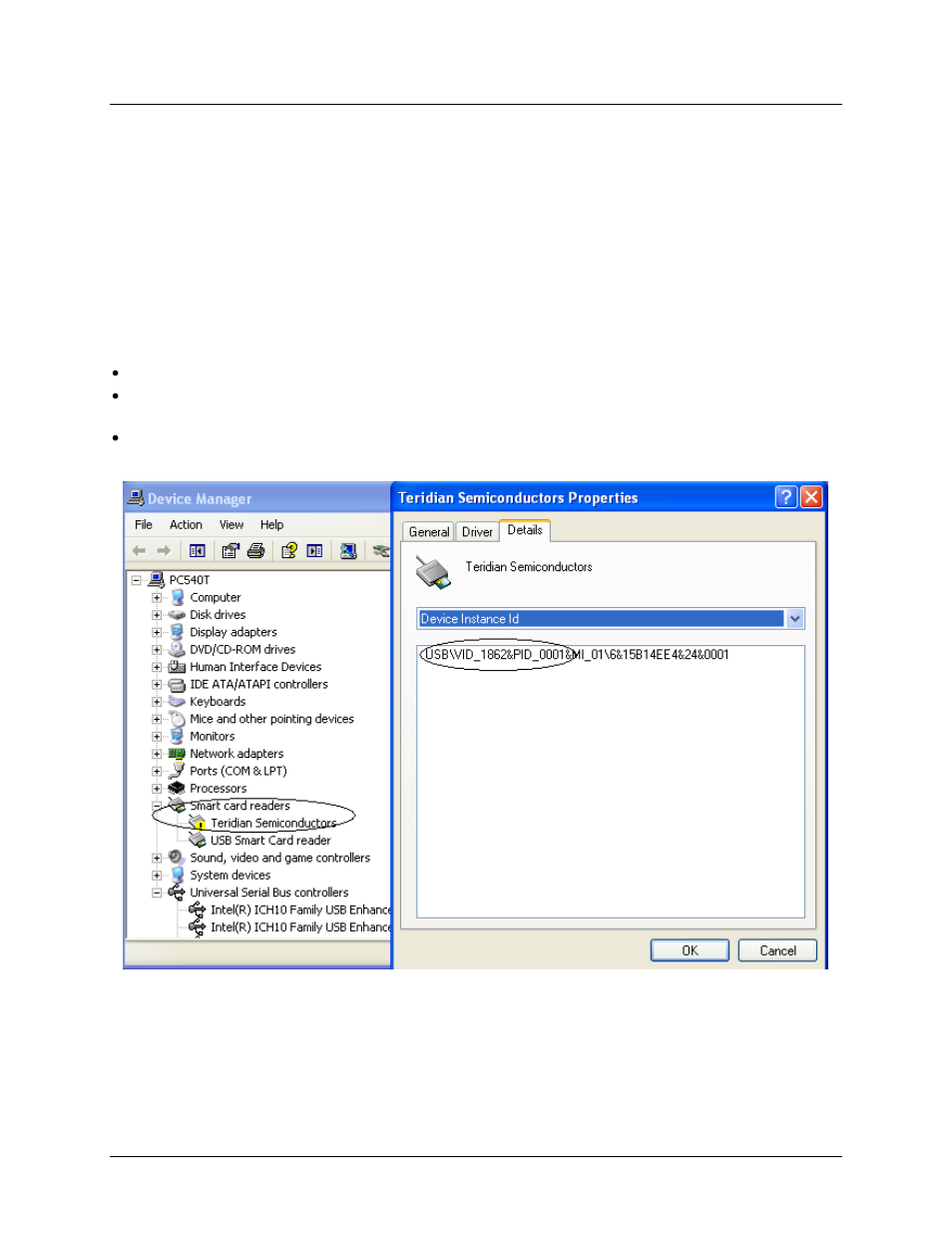 6b6bdevice type as recognized by windows, Device type as recognized by windows, Figure 2: device manager (ccid + dfu mode) | Maxim Integrated 73S1217F Windows XP 32 USB CCID and DFU Drivers User Manual | Page 6 / 15