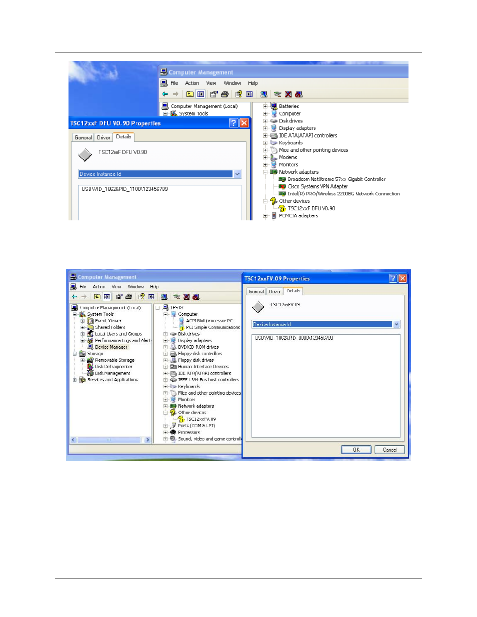 Figure 3: device manager (dfu mode) | Maxim Integrated 73S1217F Windows XP 32 USB CCID and DFU Drivers User Manual | Page 7 / 15
