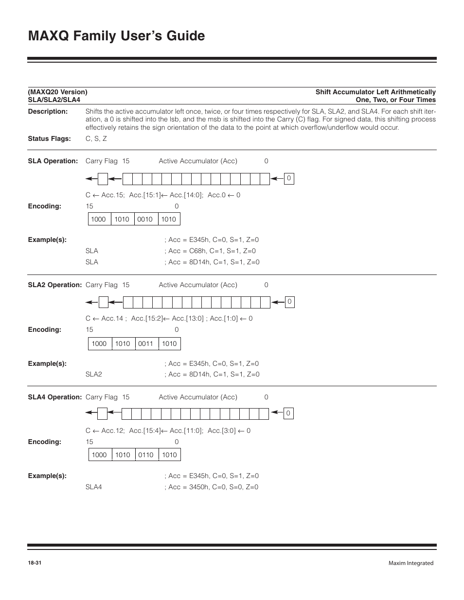 Maxq family user’s guide | Maxim Integrated MAXQ Family User Manual | Page 208 / 216