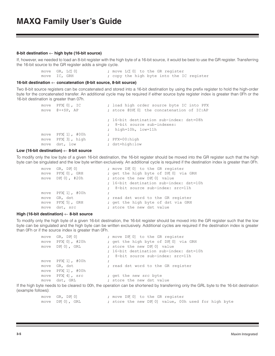 Maxq family user’s guide | Maxim Integrated MAXQ Family User Manual | Page 30 / 216