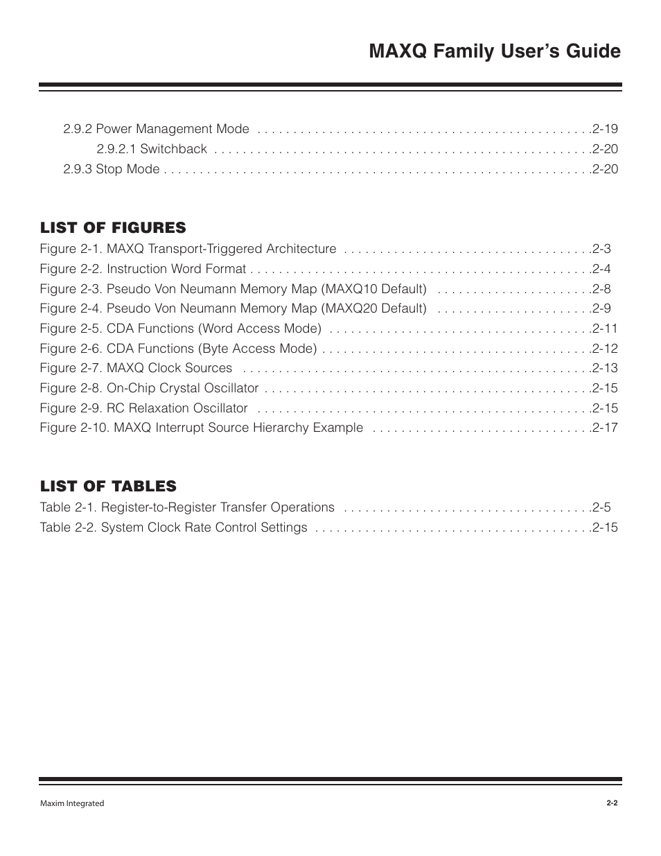 Maxq family user’s guide | Maxim Integrated MAXQ Family User Manual | Page 7 / 216