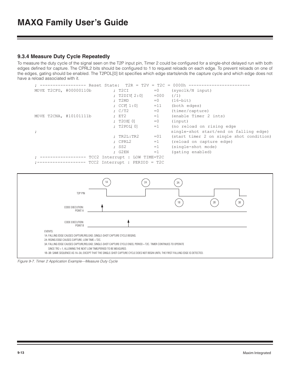 4 measure duty cycle rep, 4 measure duty cycle repeatedly -13, Maxq family user’s guide | 4 measure duty cycle repeatedly | Maxim Integrated MAXQ Family User Manual | Page 91 / 216