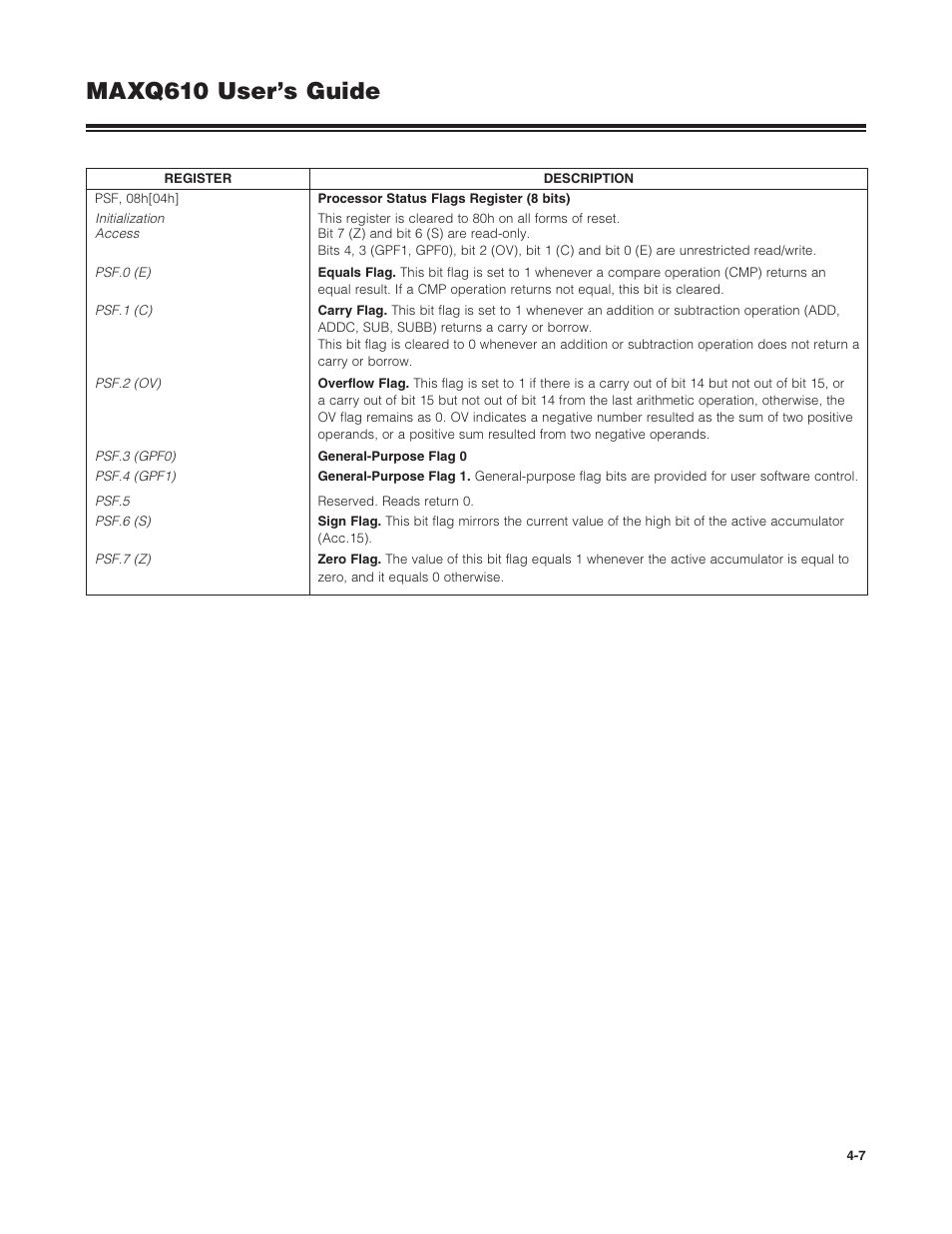 Maxq610 user’s guide | Maxim Integrated MAXQ610 User Manual | Page 62 / 203