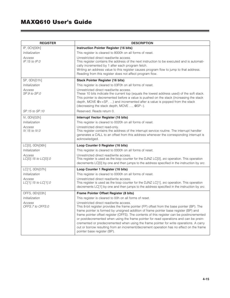 Maxq610 user’s guide | Maxim Integrated MAXQ610 User Manual | Page 70 / 203