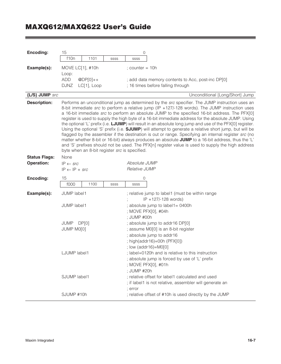 Maxim Integrated MAXQ622 User Manual | Page 217 / 255